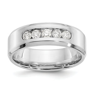 14kw True Origin Lab Grown VS/SI, D E F, Diamond Polished Bevel Band