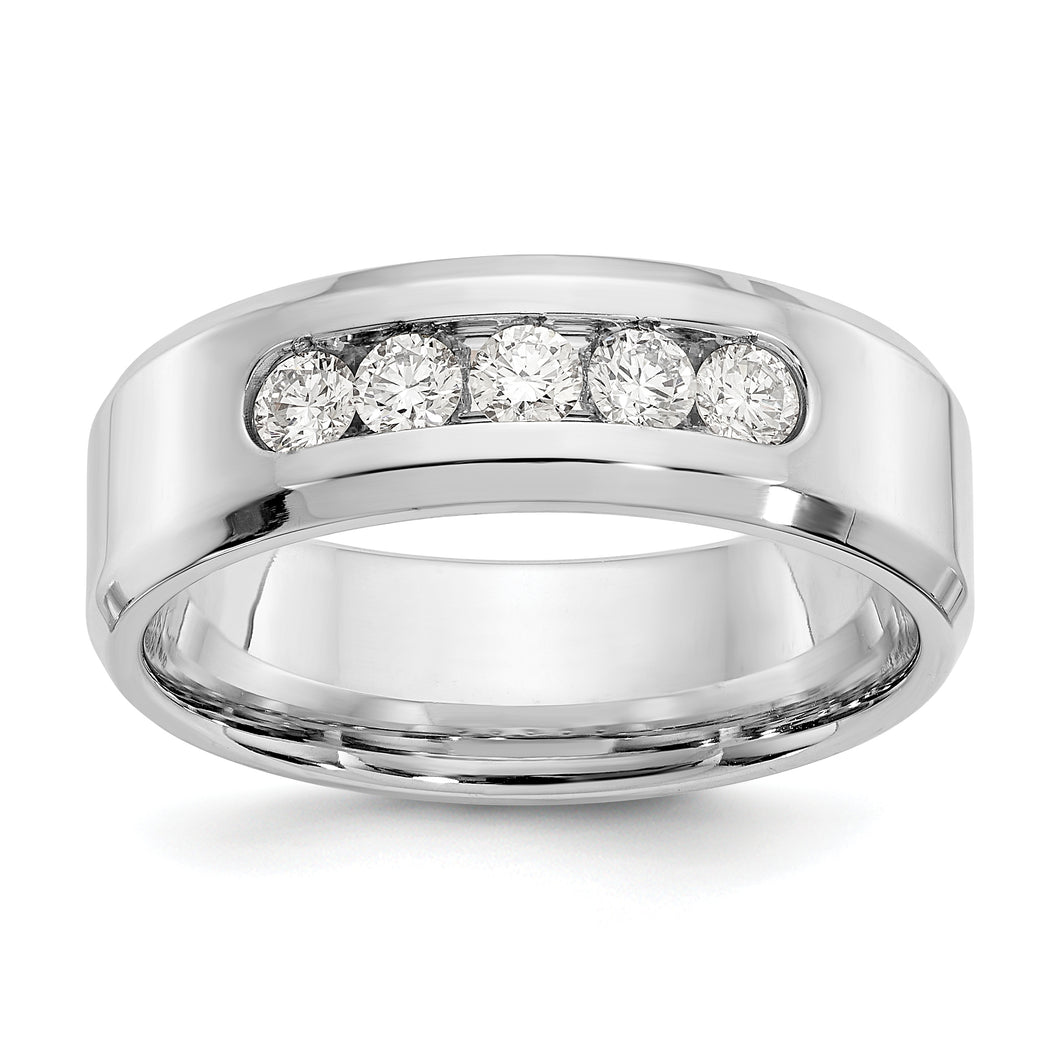 14kw True Origin Lab Grown VS/SI, D E F, Diamond Polished Bevel Band