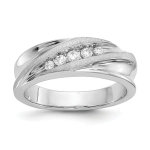 14kw True Origin Lab Grown Diamond VS/SI, D E F, Brushed/Polished Men's Ba