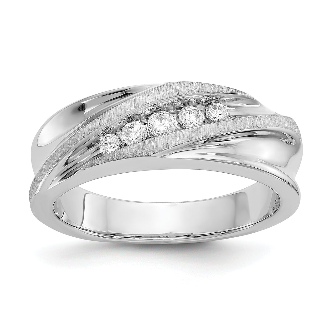 14kw True Origin Lab Grown Diamond VS/SI, D E F, Brushed/Polished Men's Ba