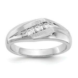 14kw True Origin Lab Grown Diamond VS/SI, D E F, Brushed/Polished Men's Ba