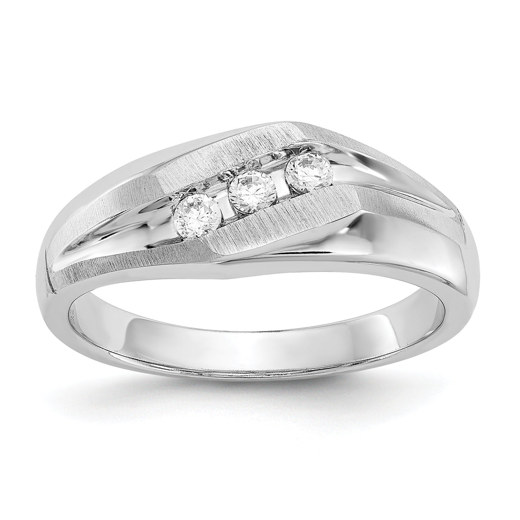 14kw True Origin Lab Grown Diamond VS/SI, D E F, Brushed/Polished Men's Ba