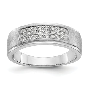14kw True Origin Lab Grown Diamond VS/SI, D E F, Brushed/Polished Men's Ba