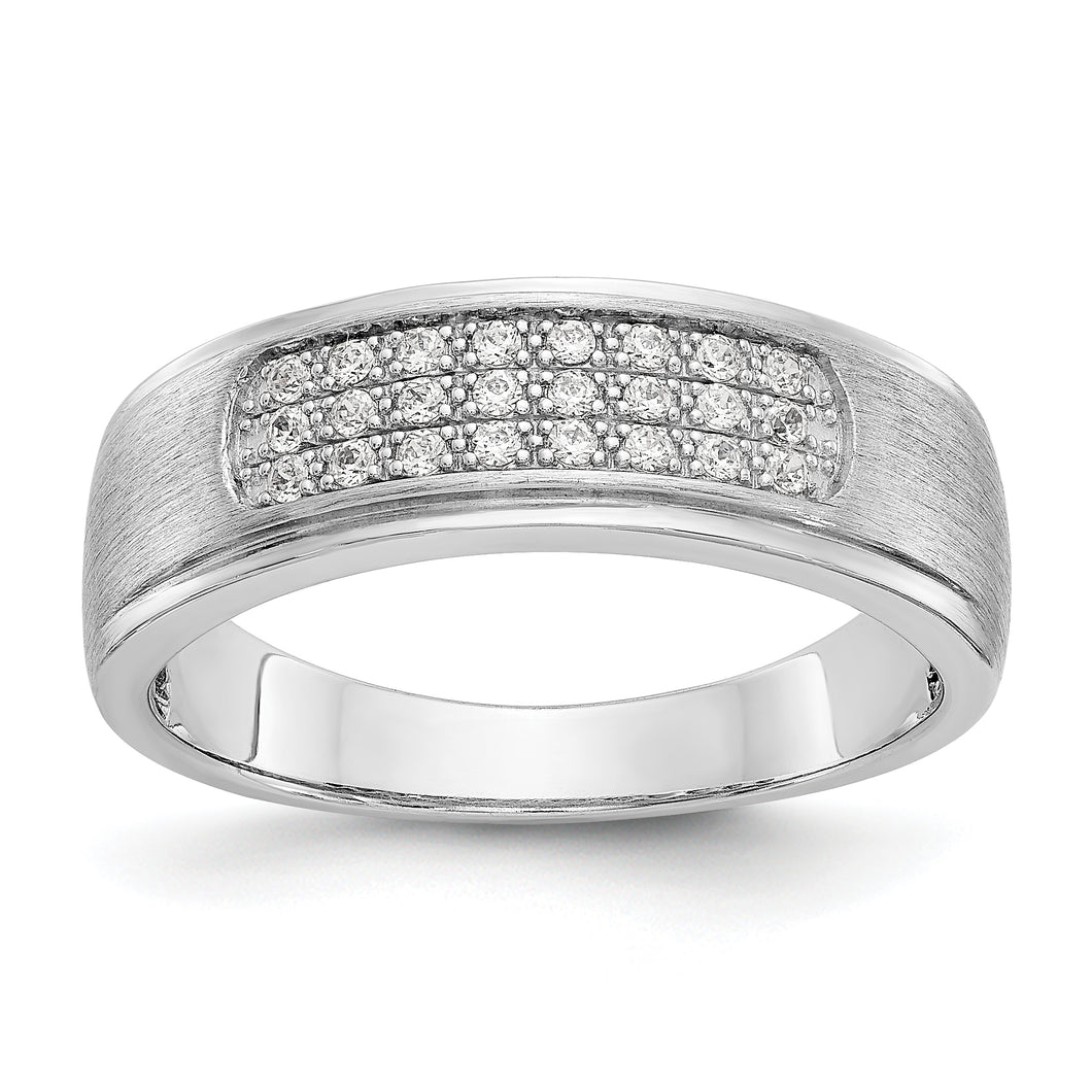 14kw True Origin Lab Grown Diamond VS/SI, D E F, Brushed/Polished Men's Ba