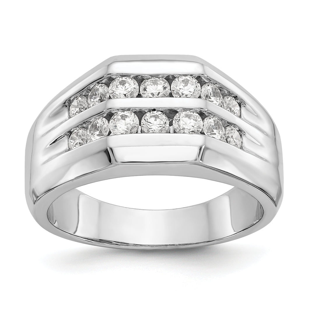 14kw True Origin Lab Grown Diamond VS/SI, D E F, Polished Men's Band
