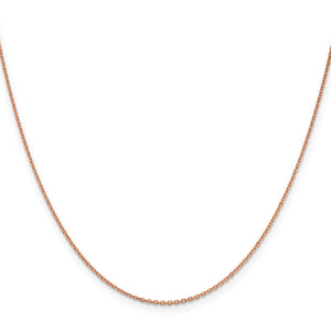 14k Rose Gold 1.4mm D/C Cable Chain
