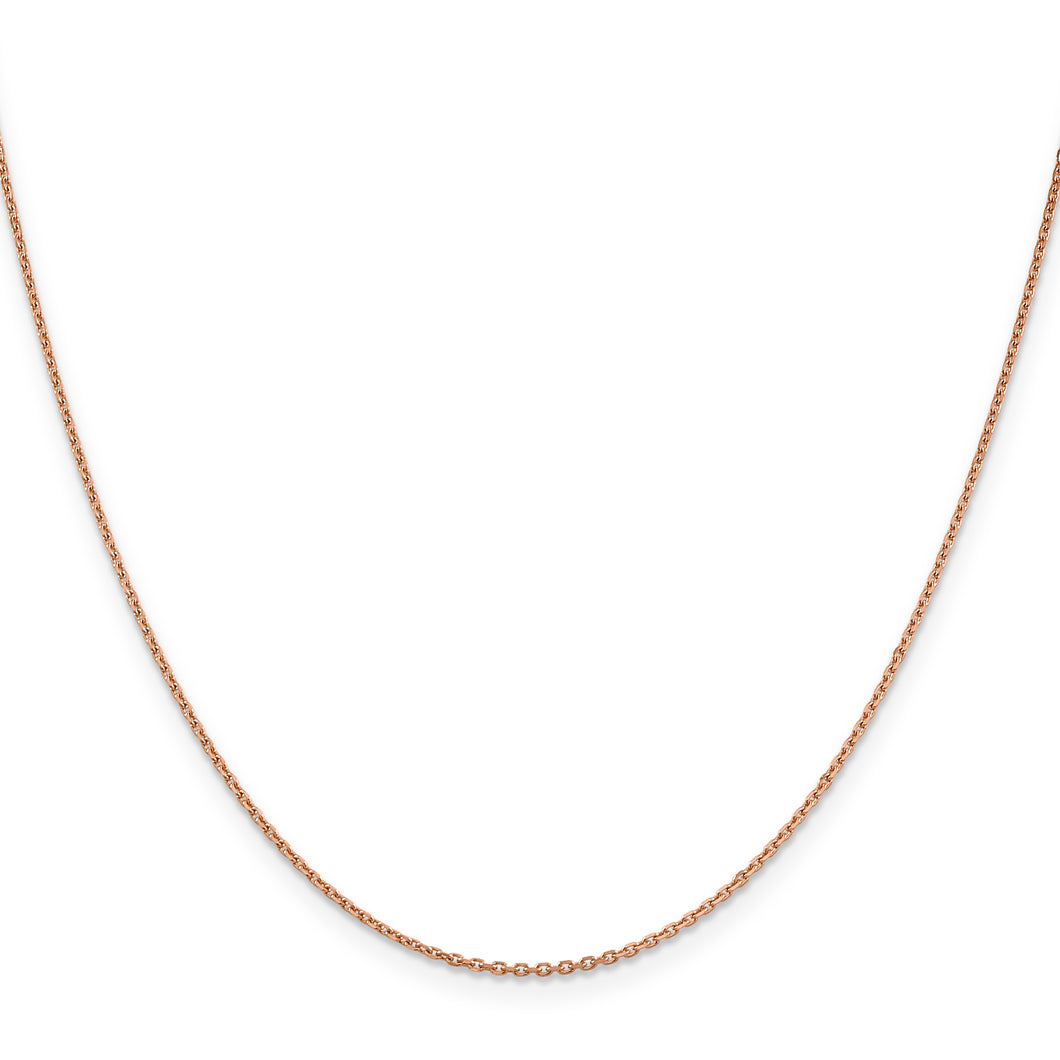 14k Rose Gold 1.4mm D/C Cable Chain