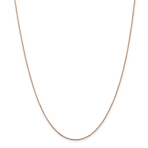14k Rose Gold .8mm D/C Cable Chain