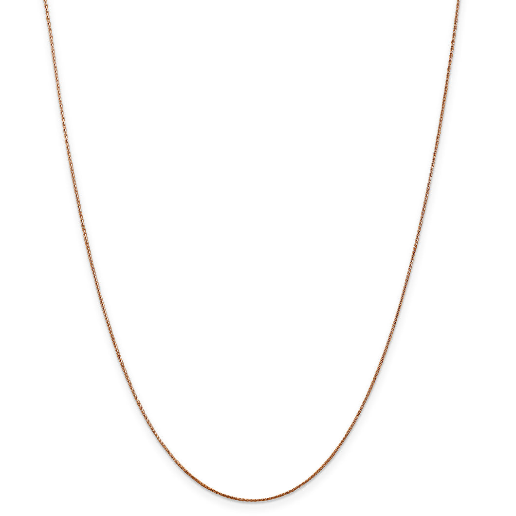 14k D/C Rose Gold .65mm Spiga Chain
