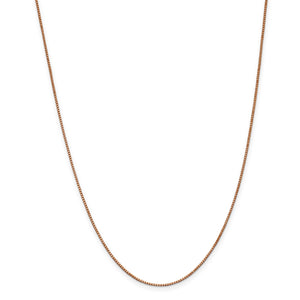 14k Rose Gold 1.0mm Box Link Chain