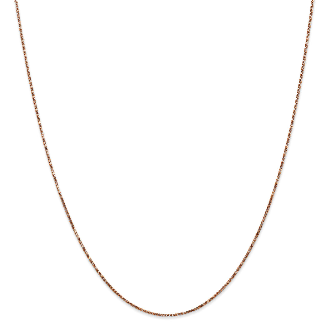 14k D/C Rose Gold 1.00mm Spiga Chain