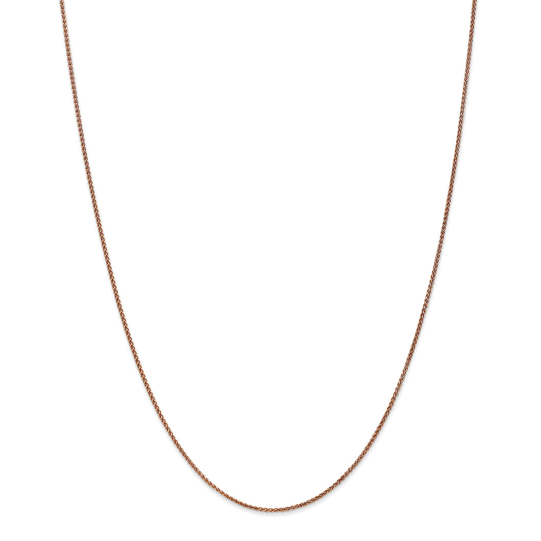 14k D/C Rose Gold 1.2mm Spiga Chain