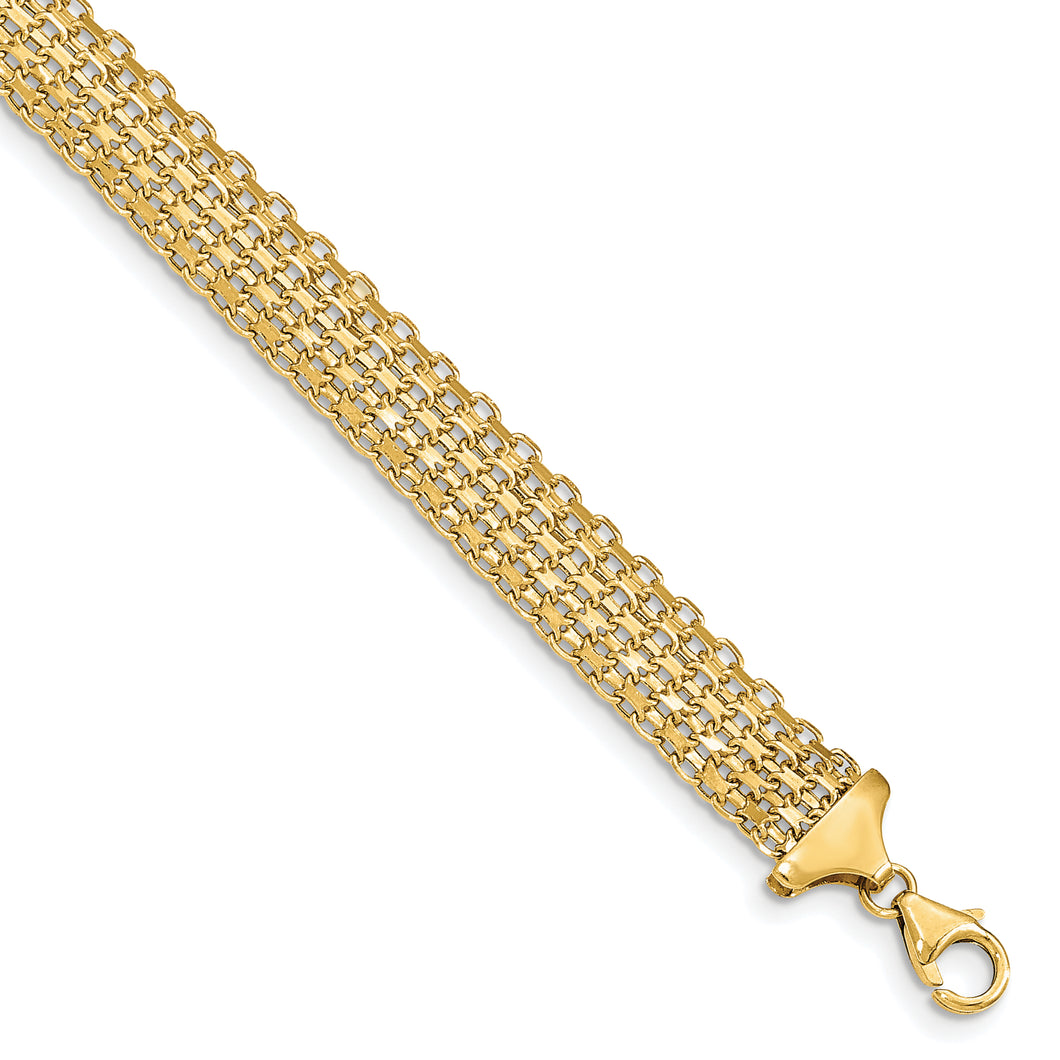 14k Polished 8.25in Fancy Link Bracelet