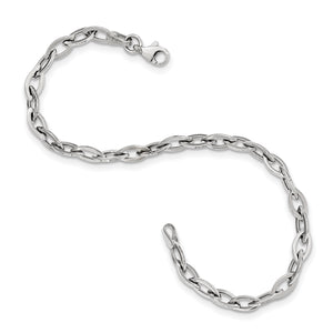 14K White Gold Polished Bracelet