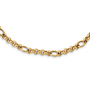 14k Polished Fancy Link Bracelet