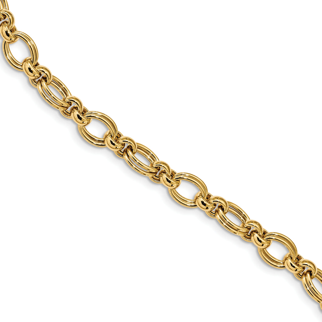 14k Polished Fancy Link Bracelet