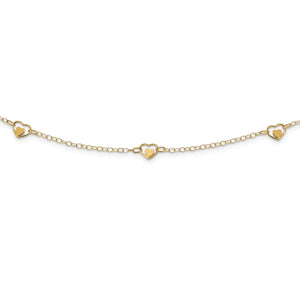 14k Polished Heart Necklace