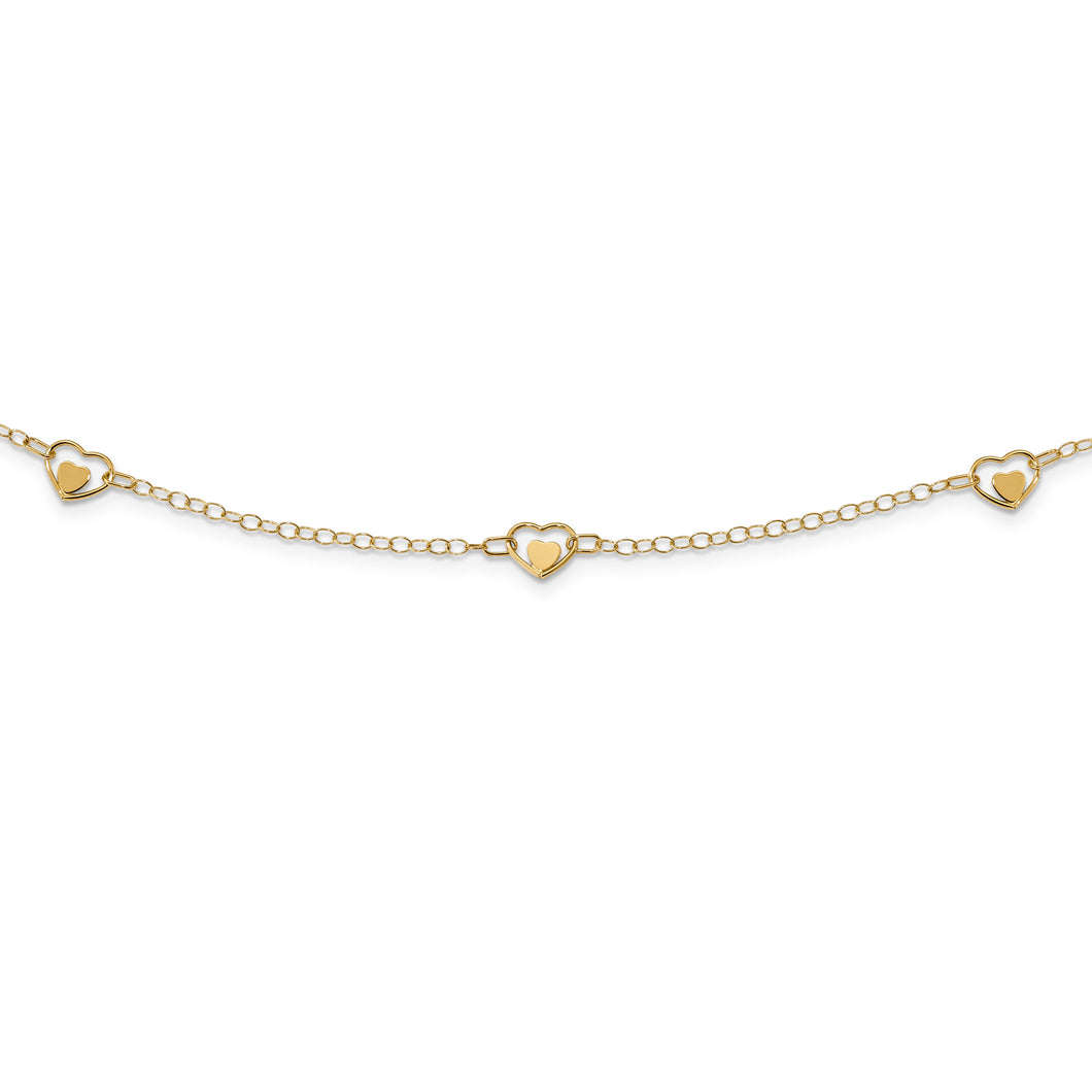 14k Polished Heart Necklace