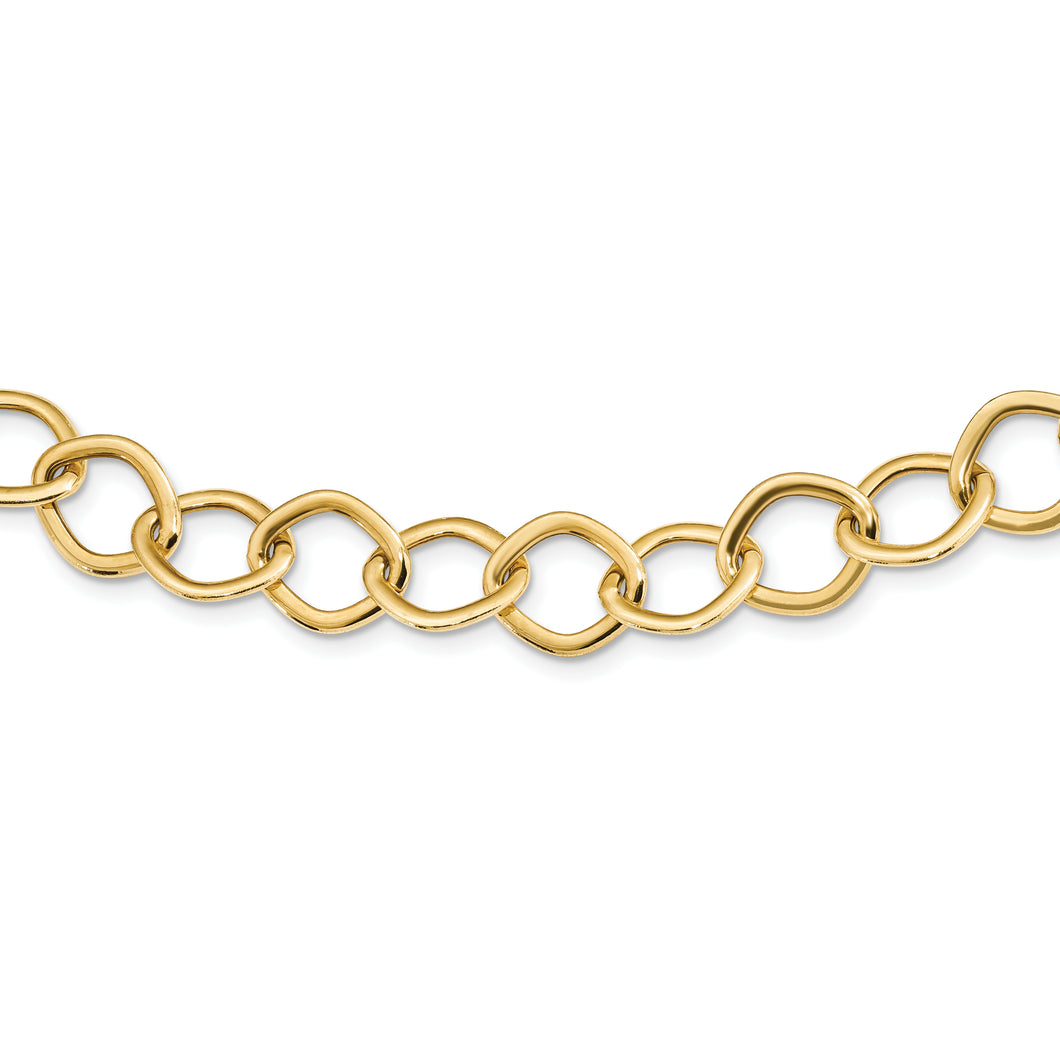 14k Polished Fancy Link Necklace