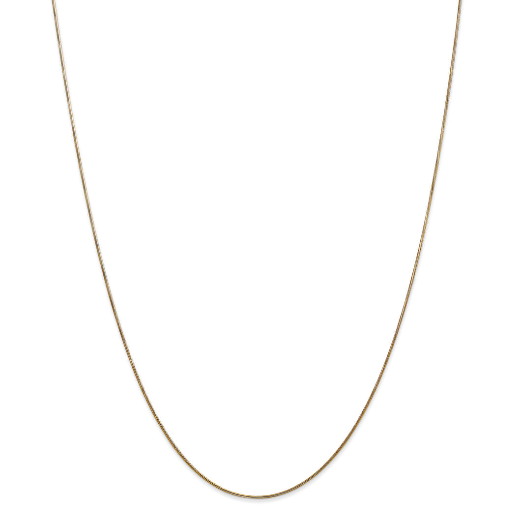 14k .80mm Round Snake Chain