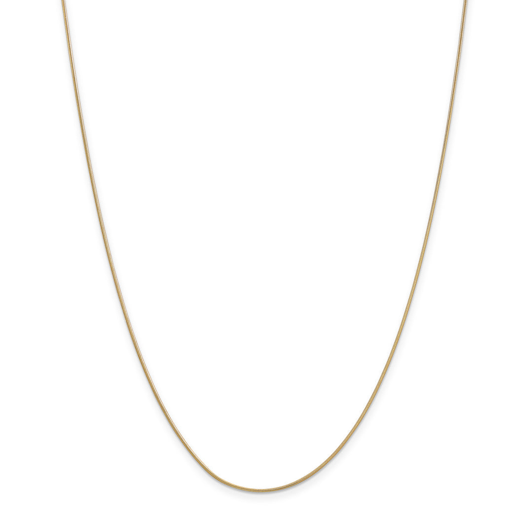 14k .90mm Round Snake Chain