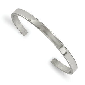Stainless Steel Polished 5mm Cuff Bangle