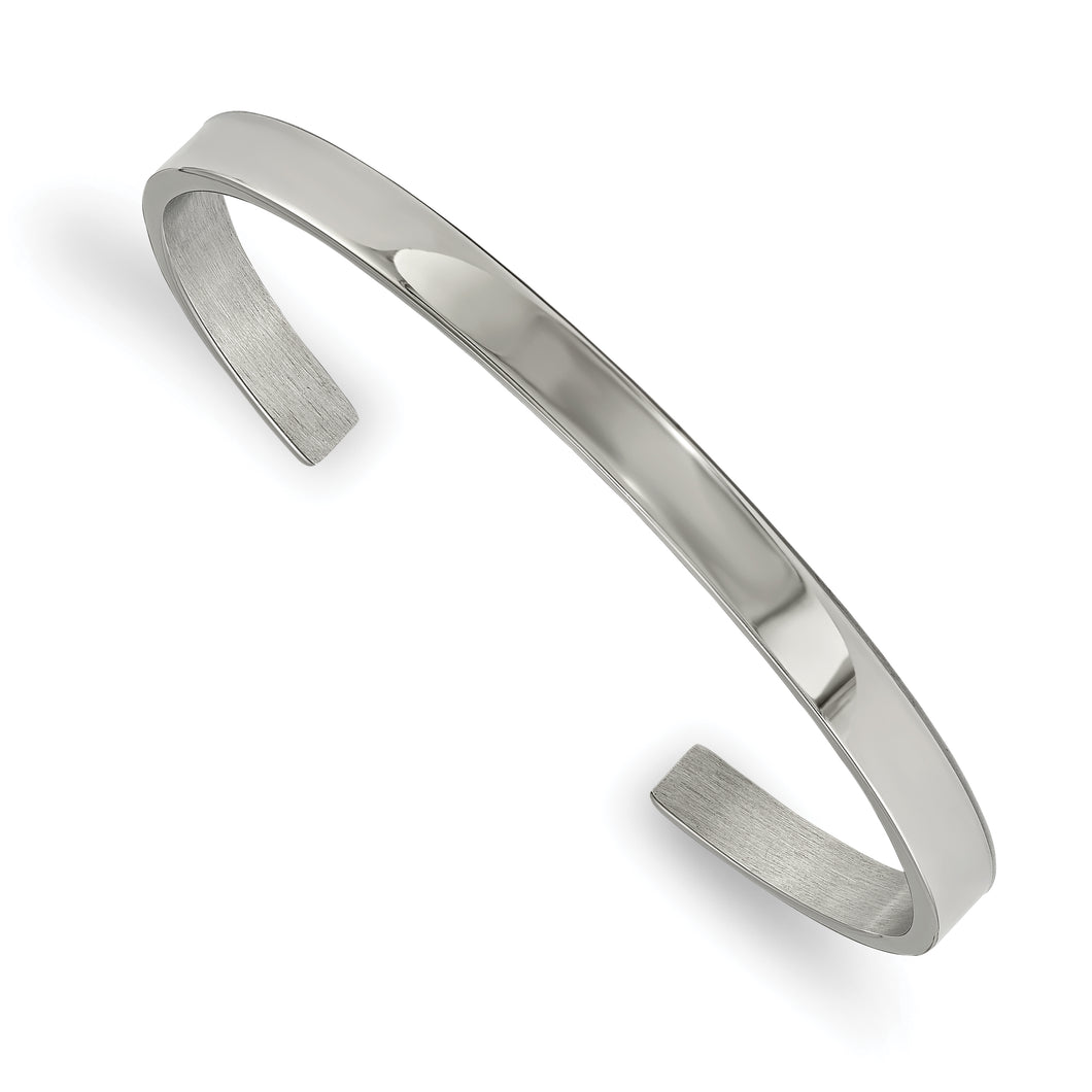 Stainless Steel Polished 5mm Cuff Bangle