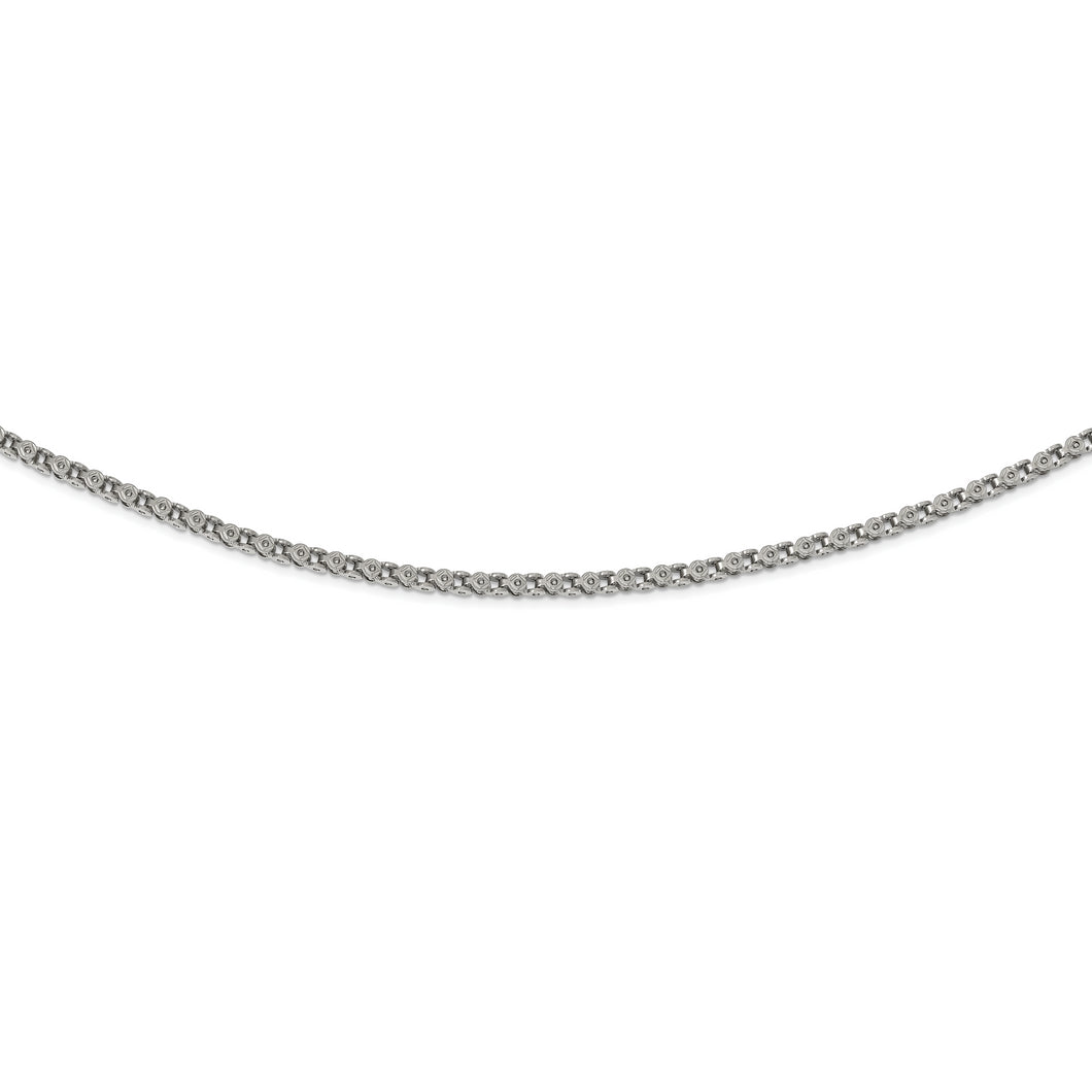 Stainless Steel Polished Fancy Circle Link 22in Chain