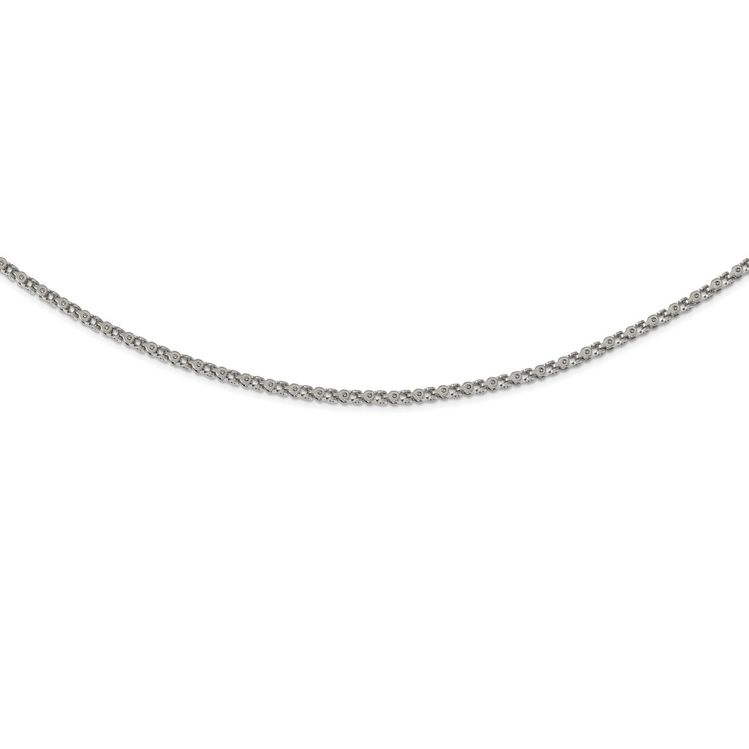 Stainless Steel Polished Fancy Link 24in Chain