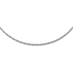 Stainless Steel Polished Fancy Link 24in Chain