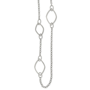 Stainless Steel Polished 36in Fancy Link Necklace