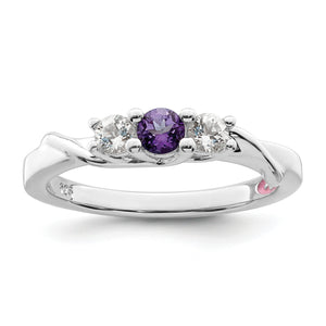 Sterling Silver Survivor Collection Clear & Purple Swarovski Topaz Joanna R