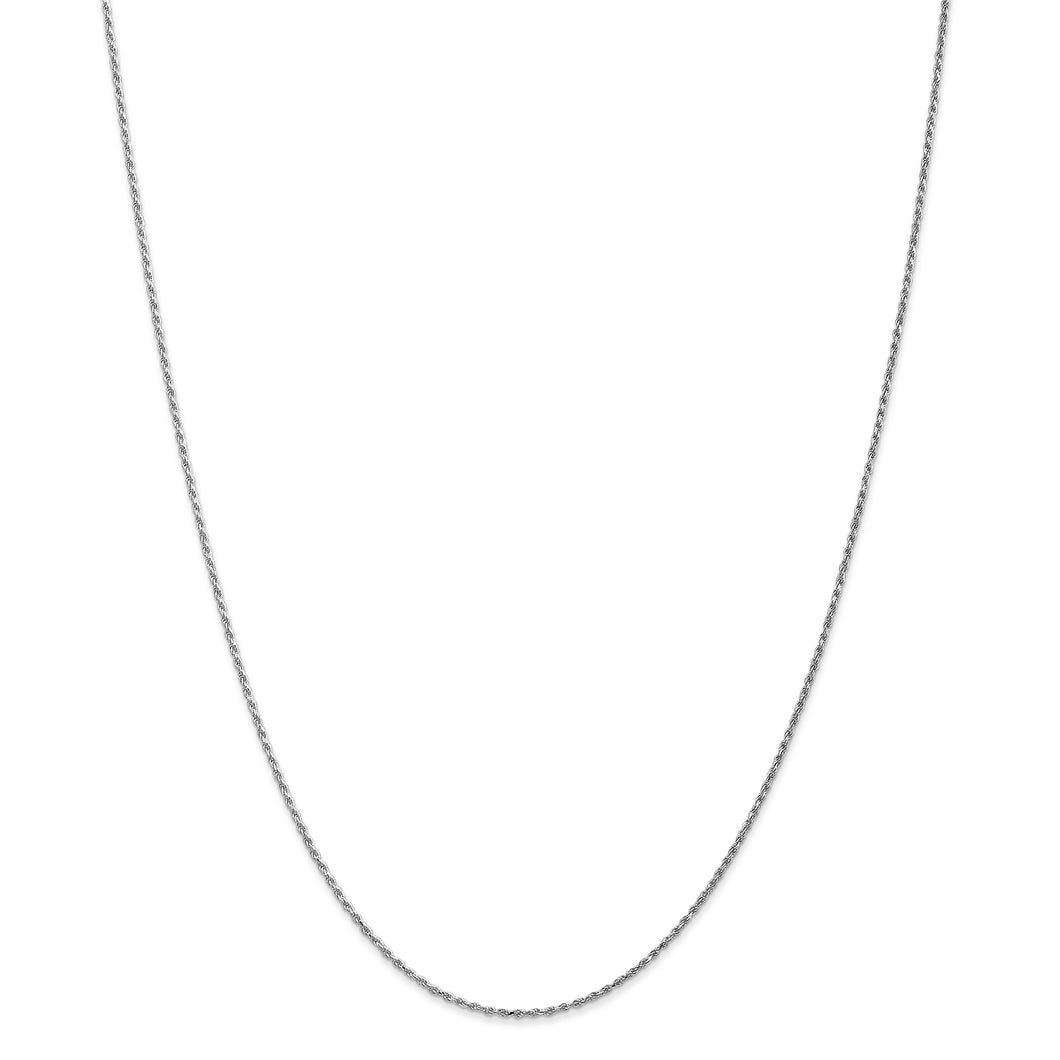 14k WG 1.15mm D/C Machine-made Rope Chain