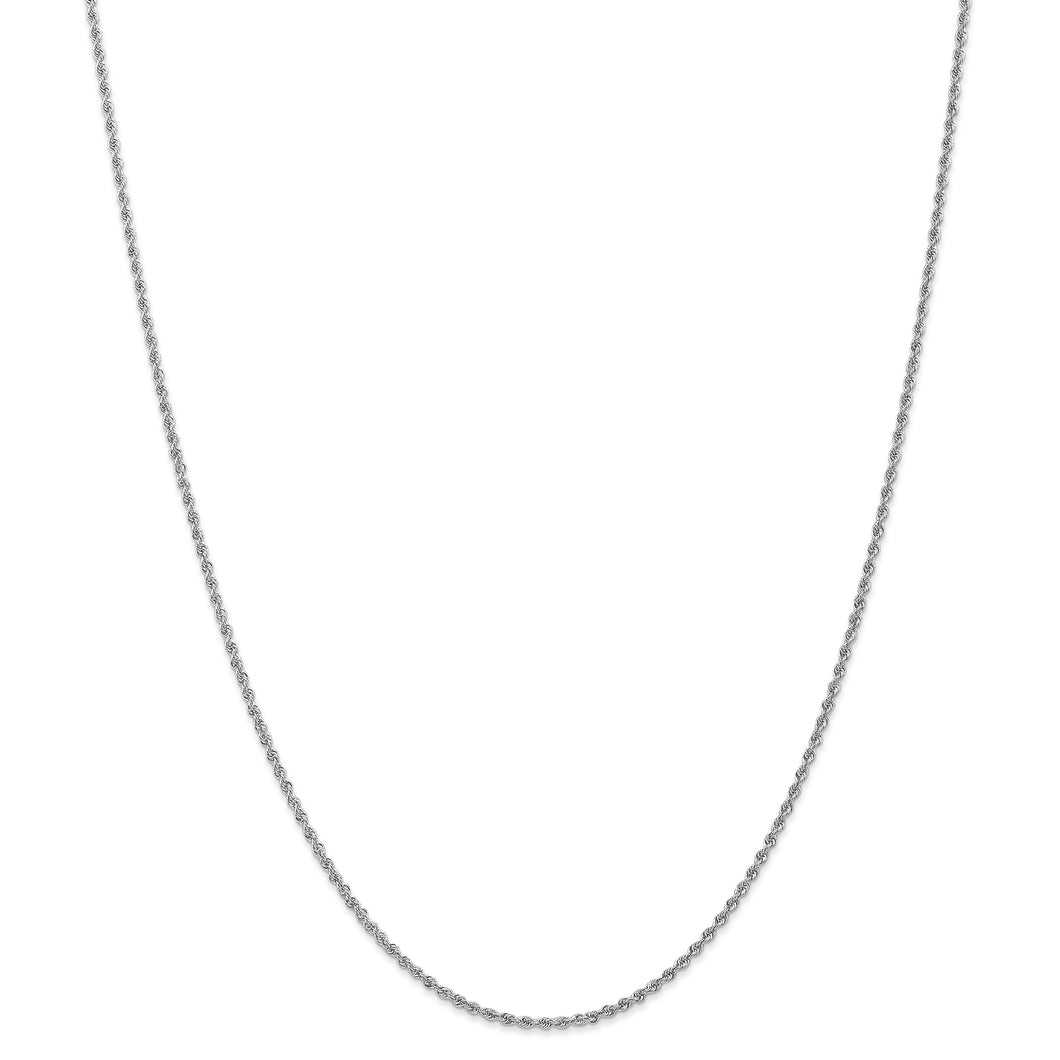 14k WG 1.5mm Regular Rope Chain