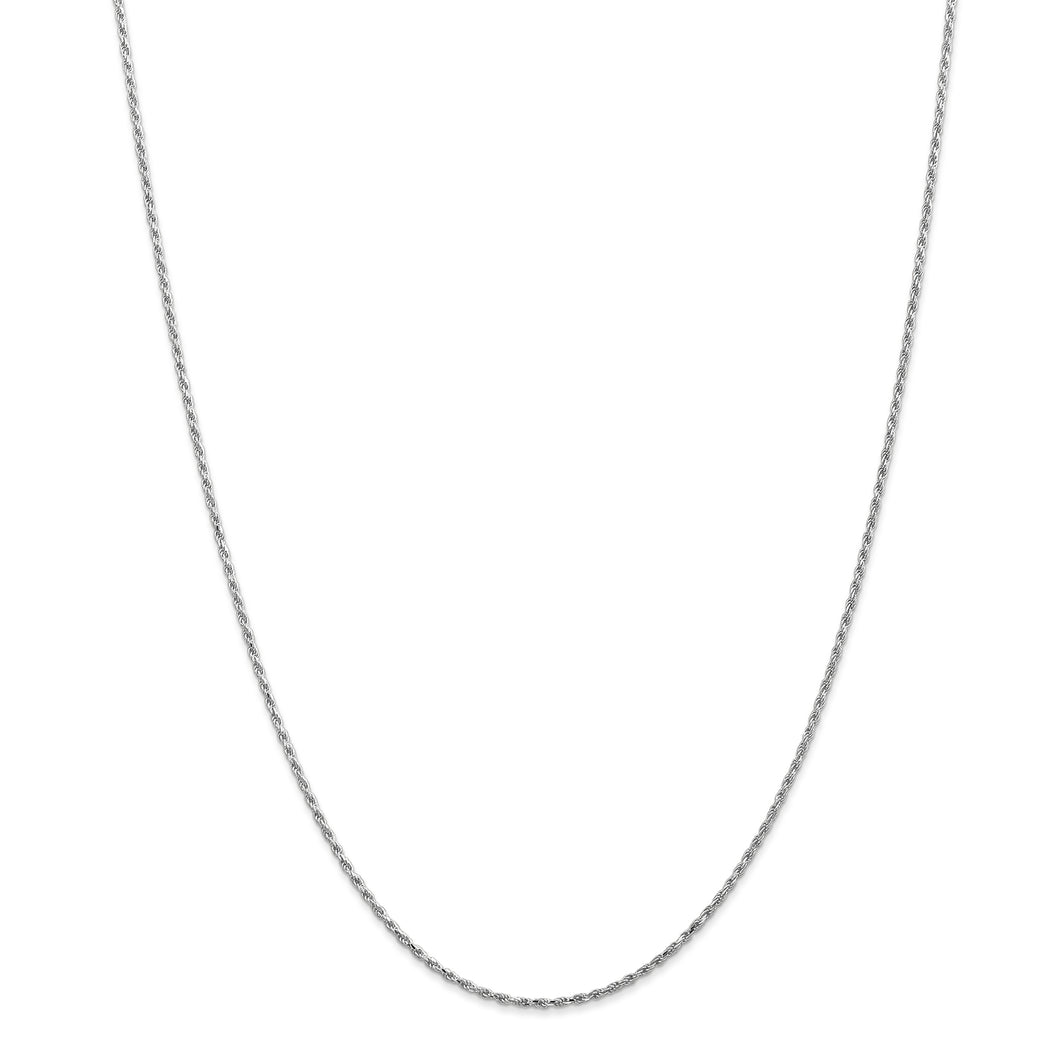 14k WG 1.30mm D/C Machine-made Rope Chain