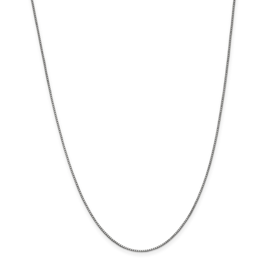 14k WG 1mm Box Chain