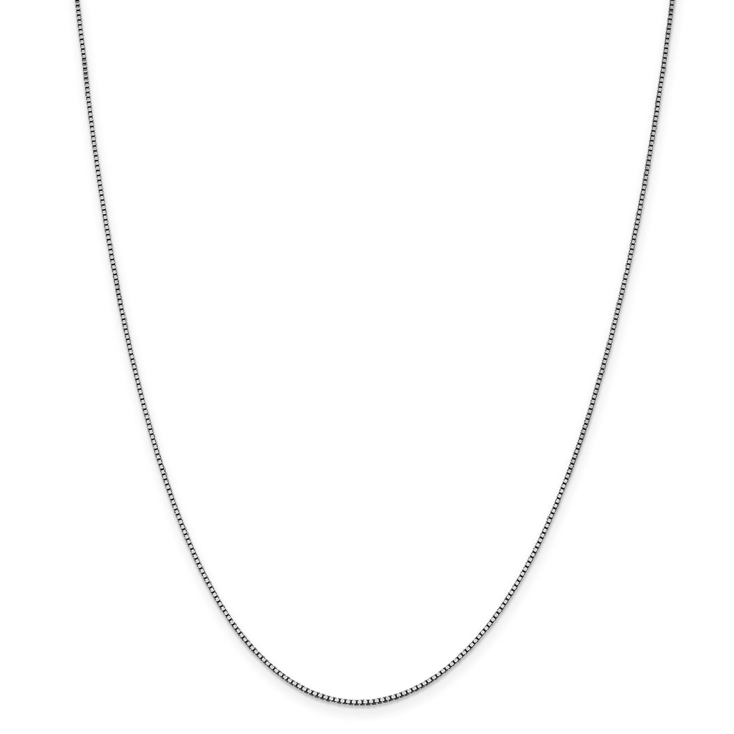 14k White Gold 1.05mm Box Chain