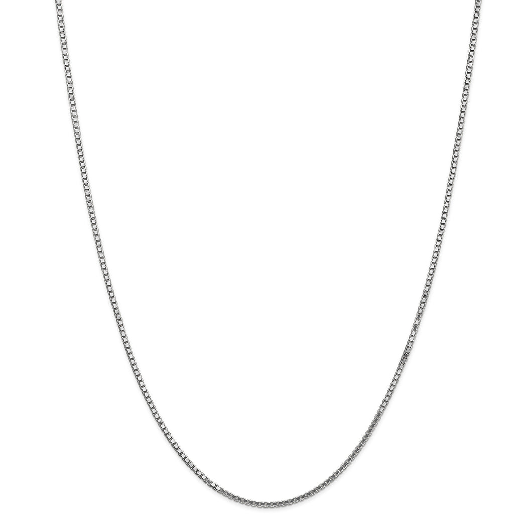 14k WG 1.50mm Box Chain