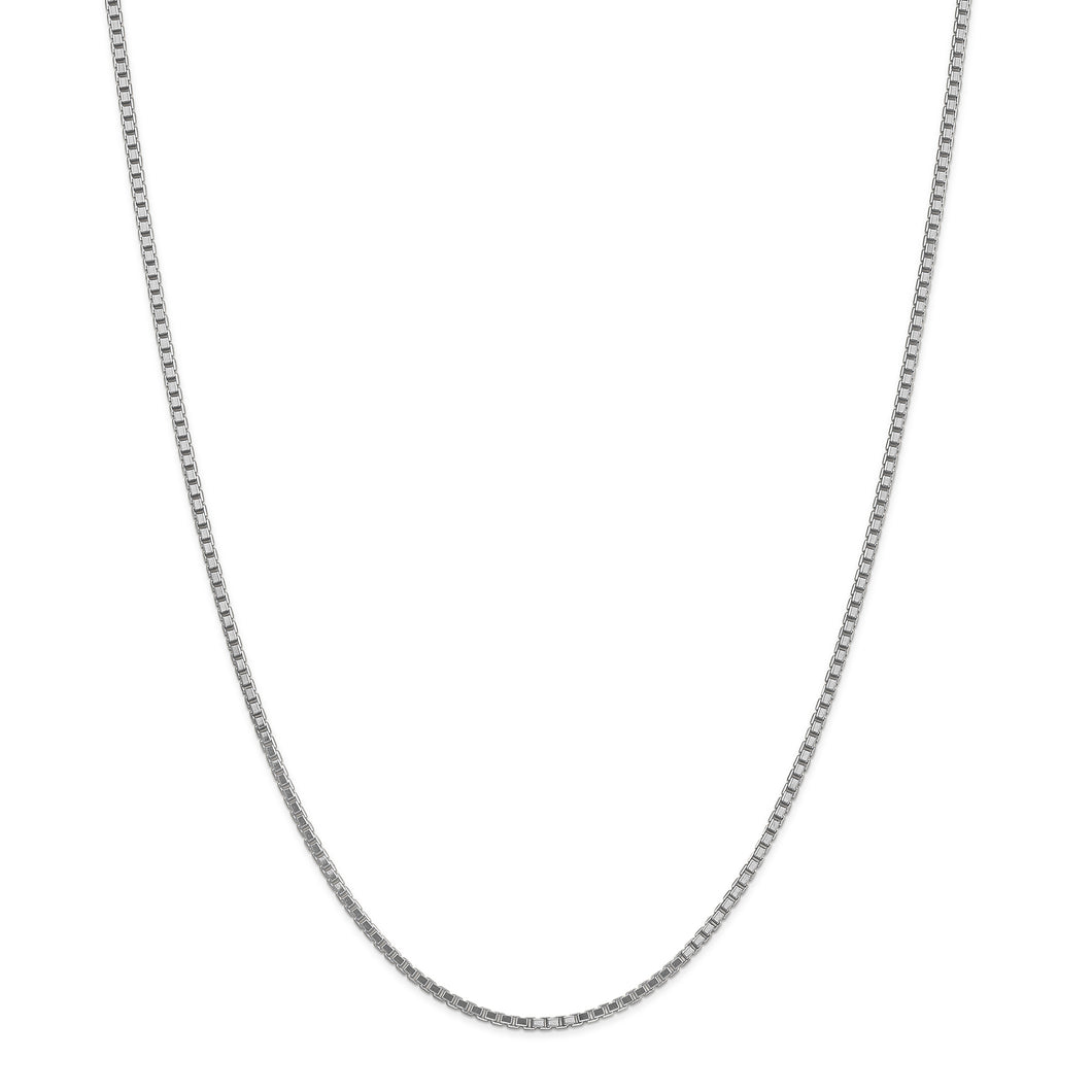 14k White Gold 1.9mm Box Chain