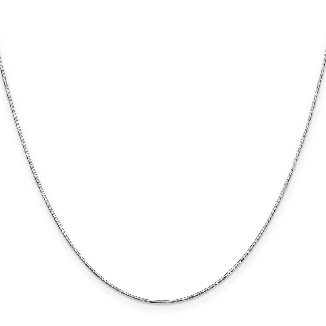 14k WG .80mm Octagonal Snake Chain