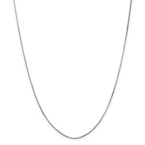 14k White Gold 1.00mm Octagonal Snake Chain