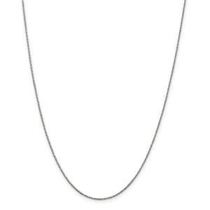 14k White Gold .95mm Twisted Box Chain