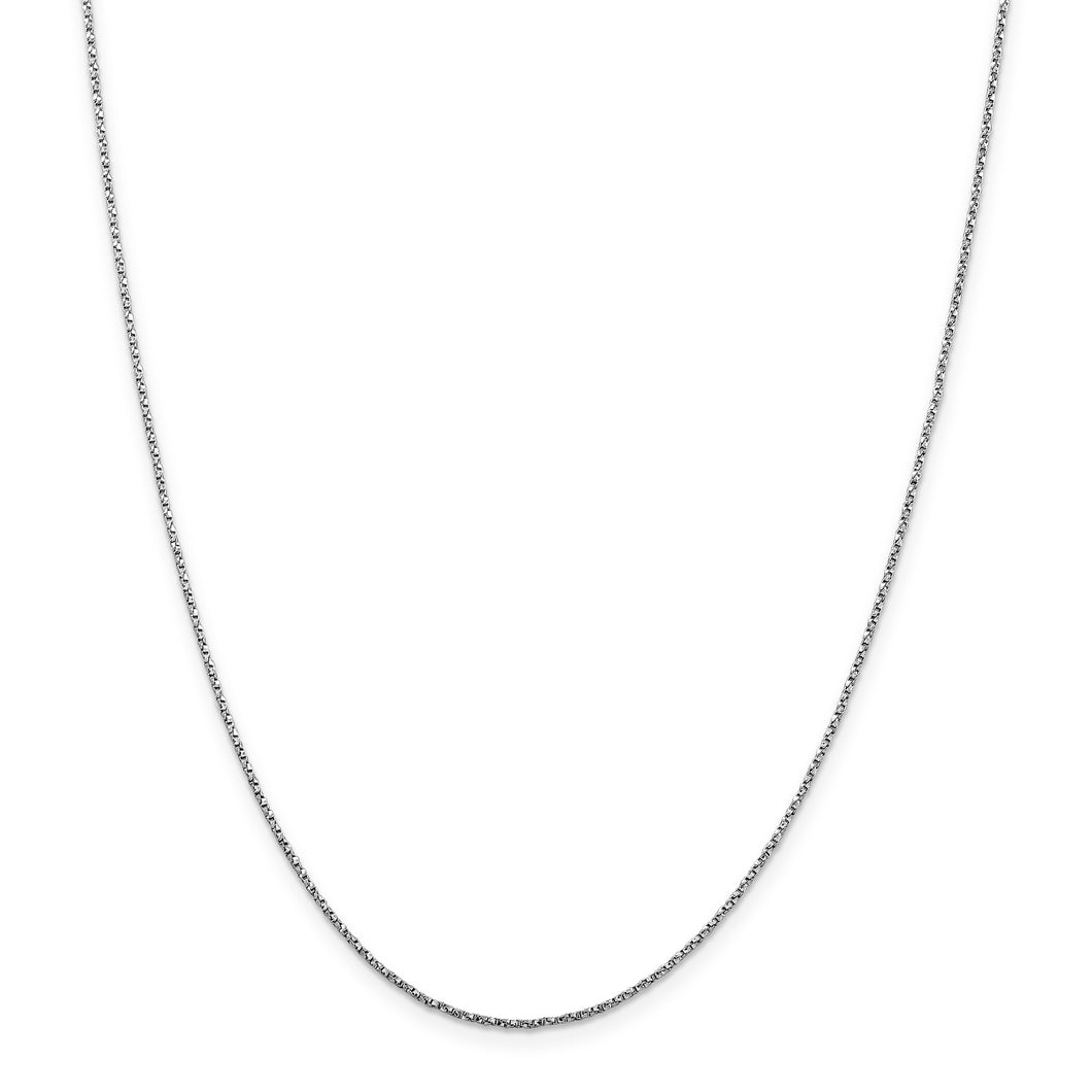 14k White Gold 1.2mm Twisted Box Chain