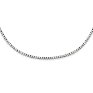 14k White Gold AA Diamond 18in Necklace