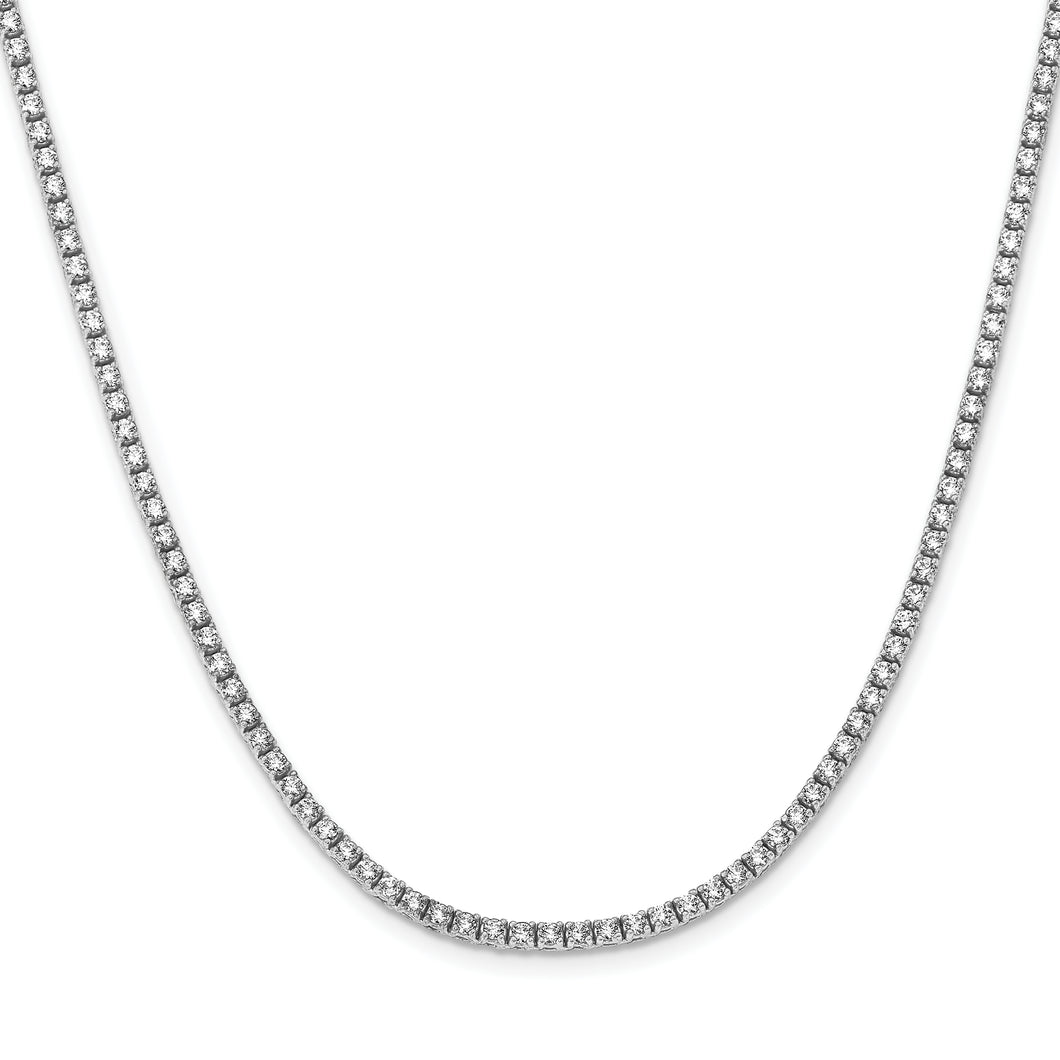 14k White Gold AAA Diamond 17.5in Necklace