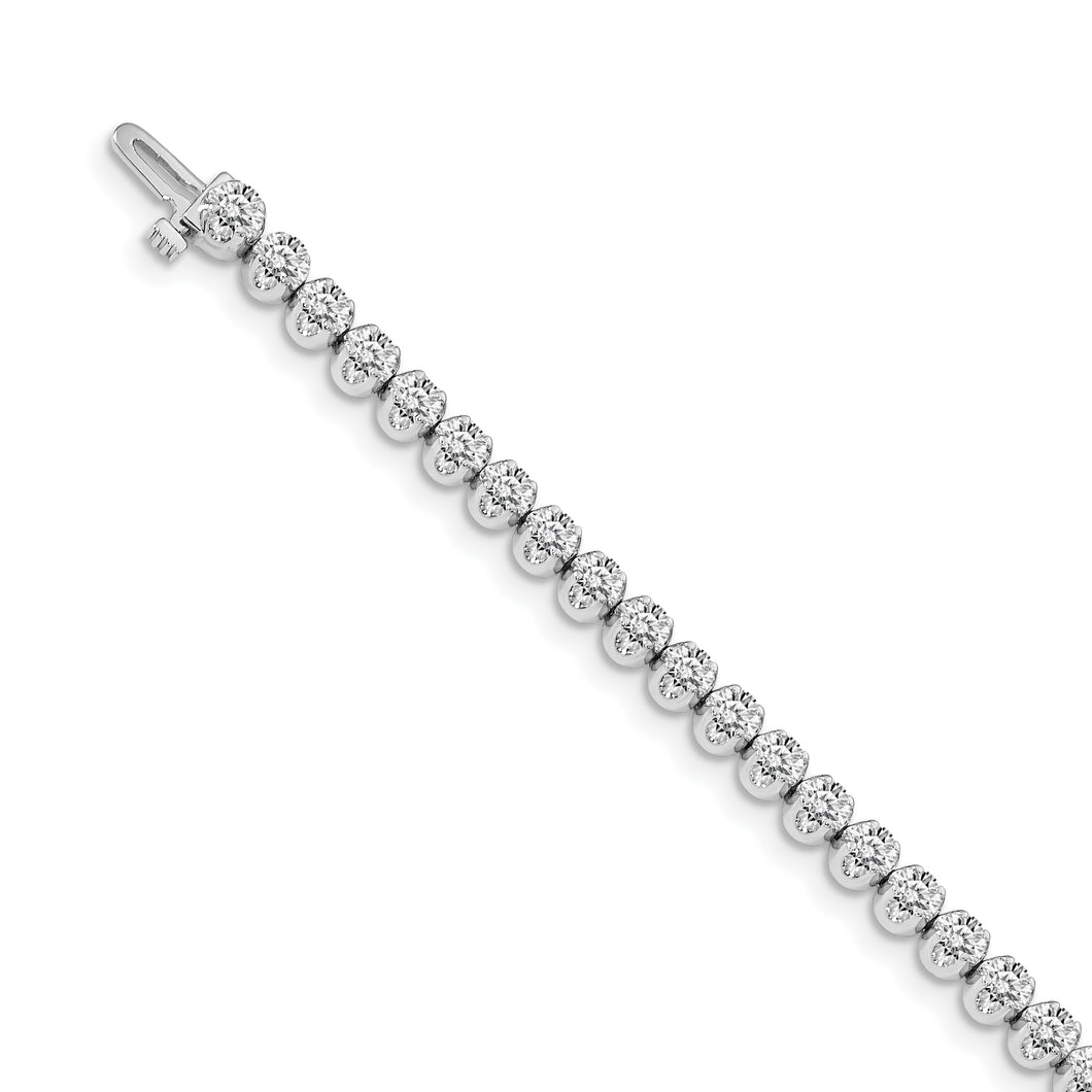 14k White Gold VS Diamond Tennis Bracelet