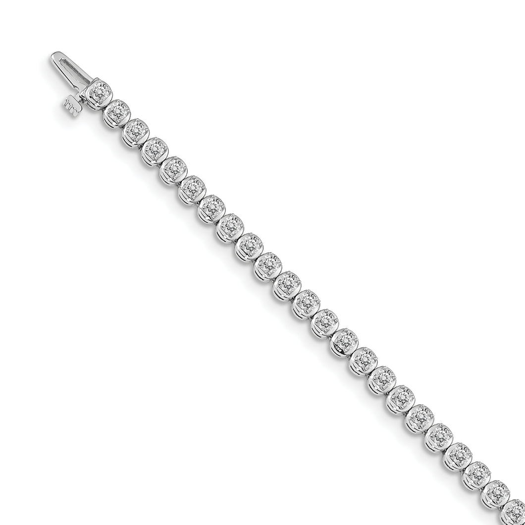 14k White Gold Diamond Tennis Bracelet