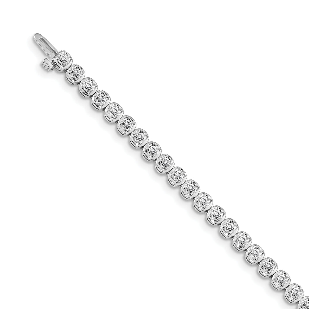 14k White Gold Diamond Tennis Bracelet