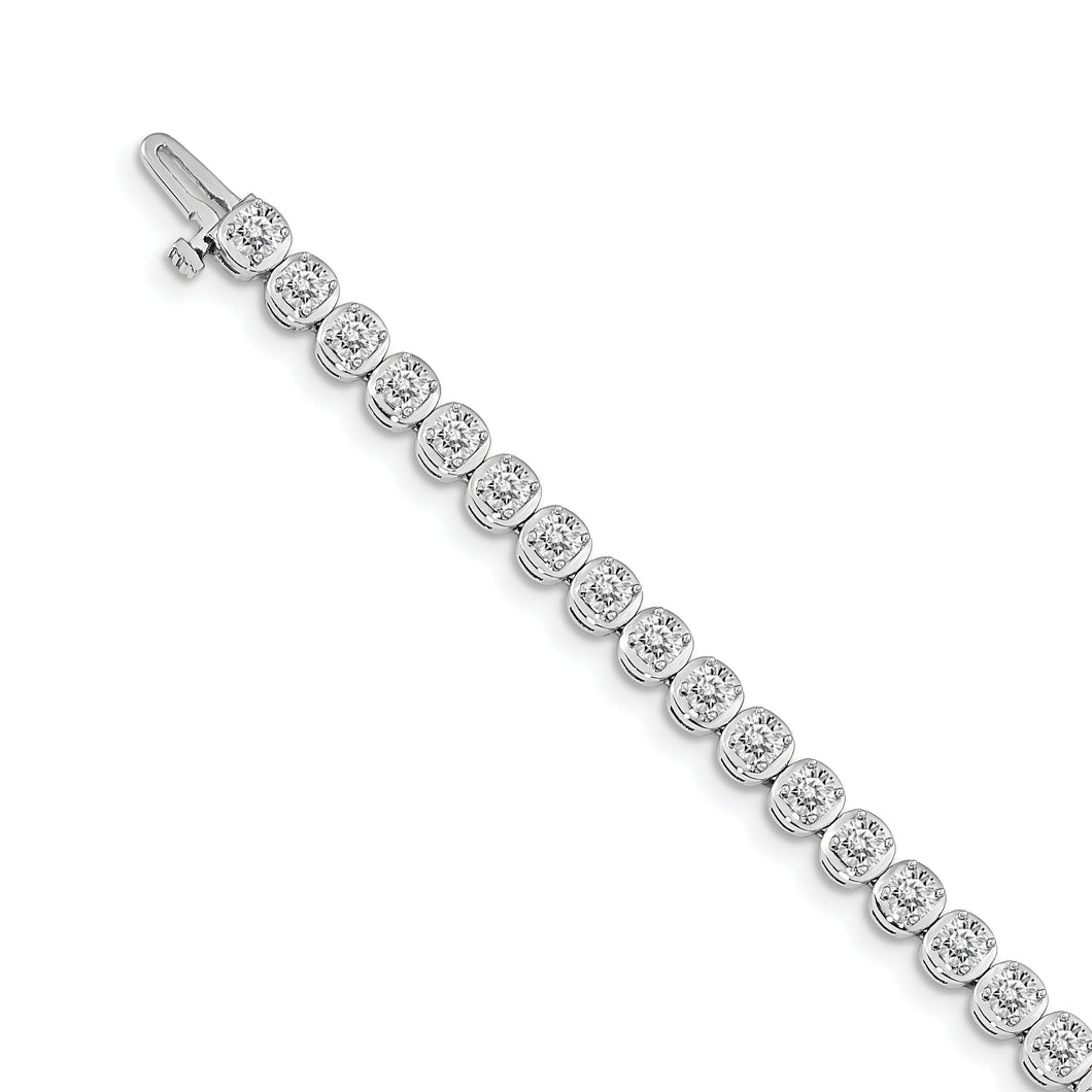 14k White Gold Diamond Tennis Bracelet