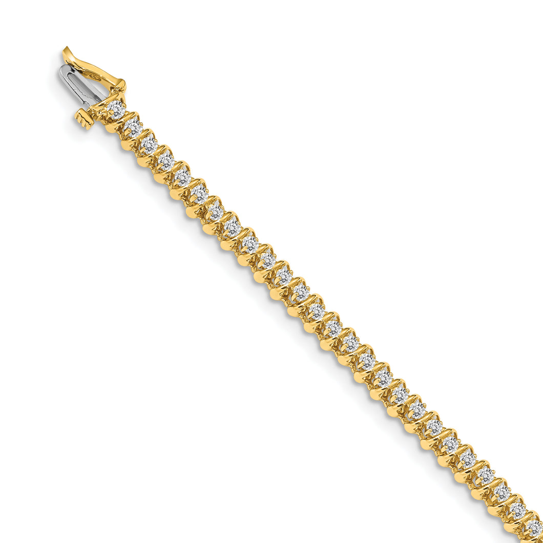 14k AA Diamond Tennis Bracelet